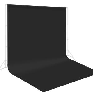 FotoFoto 背景布 黒 暗幕 3m x 6m 黒い布 大きい撮影用背景シート 遮光 厚地 ポール対応 透けにくい 滑らかな形