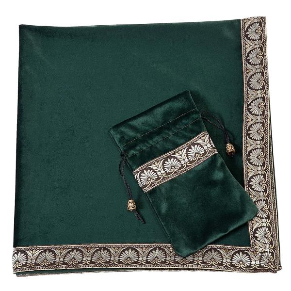Kuai タロットクロス 68×68cm 2点セット 3点セット ベルベット ポーチ付 タロット カ...