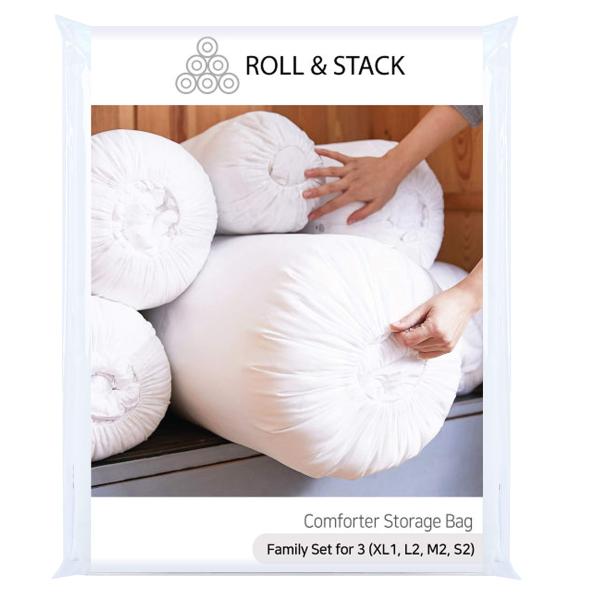 Roll&amp;Stack ロールアンドスタック　ふとん収納袋 - 3人家族 (XL1 L2 M2 S2)...