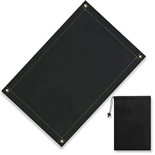 CARBABY スパッタシート 防火シート 焚き火台シート 難燃シート ペグ穴つき 耐火 防炎 芝生...