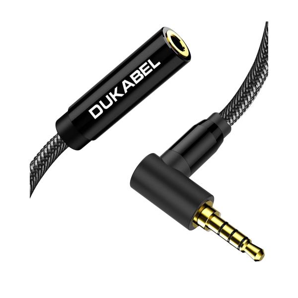 DuKabel 1.2M 3.5mm l字 イヤホン 延長ケーブル 3.5mm イヤホン 延長コード...