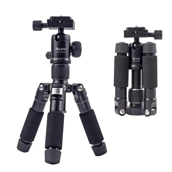 XILETU ポータブルミニ三脚、高さ51 cm、アルミニウム合金卓上三脚+ 360度ボールヘッドと...