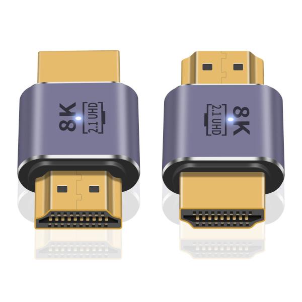 Poyiccot 8K HDMI オスオスアダプタ、48Gbps HDMIオス- オスコネクタ、 超...