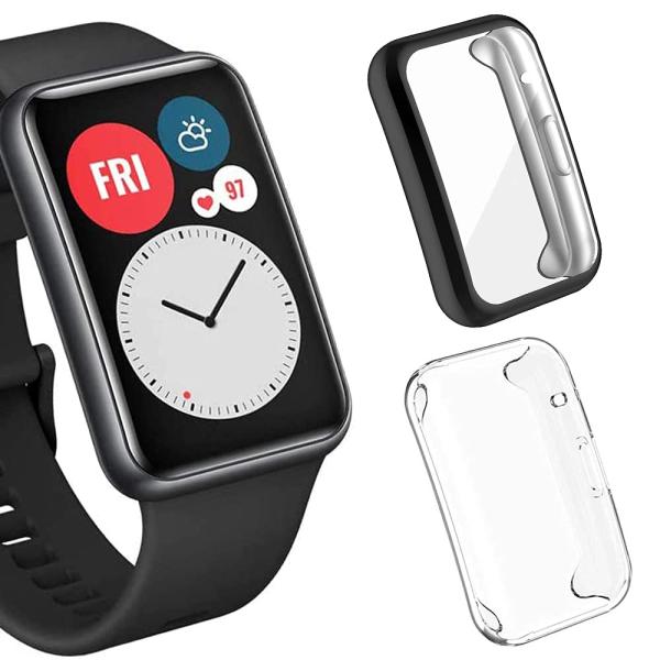 XZSJ ケース 対応 Huawei Watch Fit TIA-B09, TPU 全面保護カバー擦...