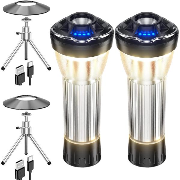 【2個セット・新登場】LED ランタン TOWAJI キャンプランタン・小型暖色懐中電灯・4つ点灯モ...