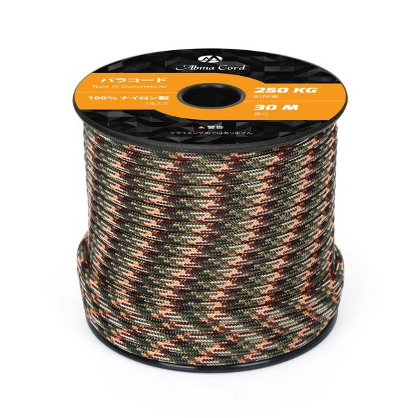 Abma Cord パラコード 4mm 7芯 耐荷重250kg 100%ナイロン 30M - 秋の迷...