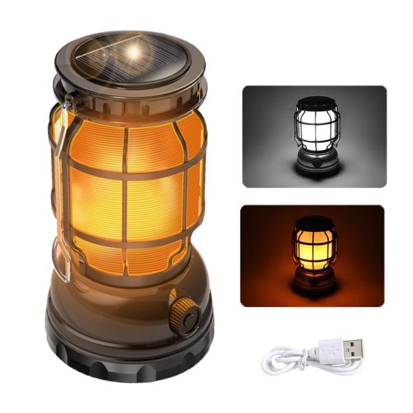 Batone LED ランタン USB充電式 ソーラー充電 高輝度 1000ルー 軽量 防水防滴仕様...