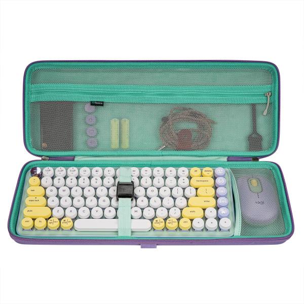 GEEKRIA キーボード＆マウスコンボケース ハードシェルトラベルキャリーバッグ コンパクト84キ...