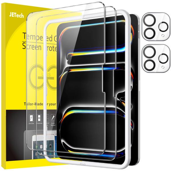 JETech iPad Pro 11 インチ M5/M4（2025/2024）用 液晶保護フィルム+...