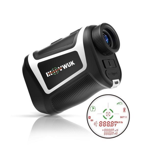 ゴルフレーザー距離計 LCD赤緑表示 最速0.05S測定 光学6.5倍望遠 高透過レンズ 1000m...