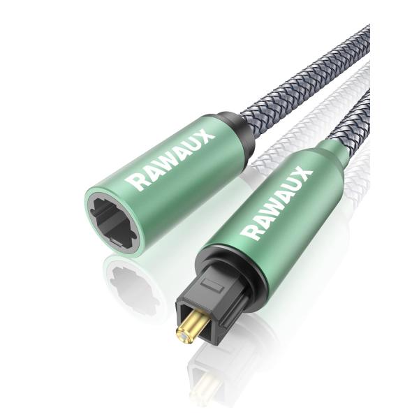 RAWAUX 光延長ケーブル 1M 光ファイバー(オス-メス) Toslink to Toslink...