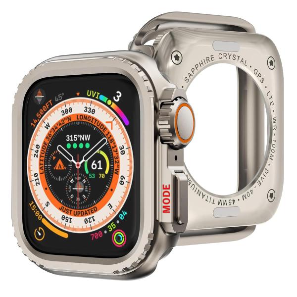 LIRUWECH for Apple Watchケース アップルウォッチカバー 亜鉛合金素材 45m...