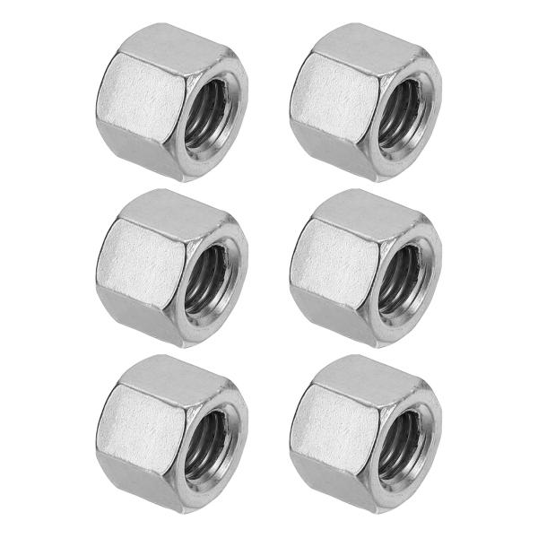 PATIKIL M12 x 1.75 高ナット 六角カップリング 6個 15mm/ 0.6" 長さ粗...