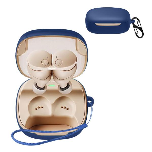 For オーディオテクニカ ATH-CKS50TW2 ケース [HVUYAL] 紛失防止用のフックを...