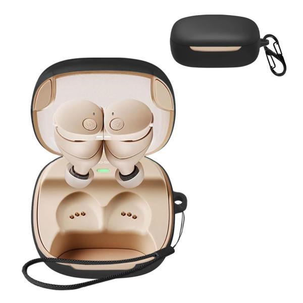 For オーディオテクニカ ATH-CKS50TW2 ケース [HVUYAL] 紛失防止用のフックを...