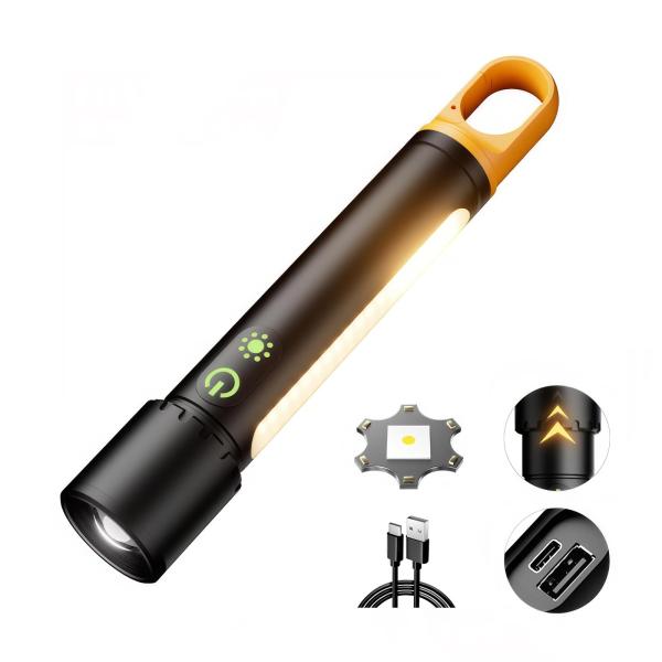 ShyangLiang LED懐中電灯 キャンプライト 強力小型 高輝度 デュアル光源 ダブルスイッ...
