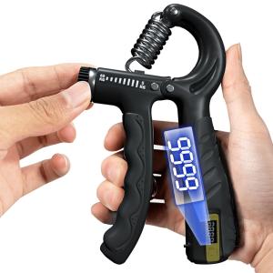 TattiOut ハンドグリップ 5-60kg 可変式 電子カウンター 握力 トレーニング ハンドグリッパー 握力グリッパー 20kg 30kg 40