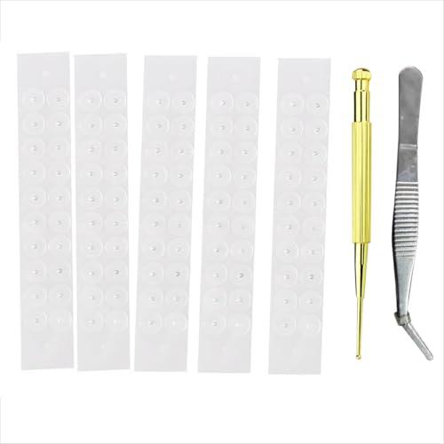 耳つぼジュエリー 100粒 耳ツボシール ピンセット付き 耳ツボジュエリー 耳つぼシール チタン 銀...