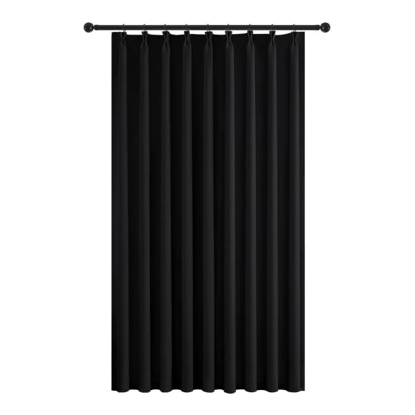 Topfinel カーテン 遮光 断熱 遮光カーテン 1枚 幅150 178cm丈 ブラック フック...