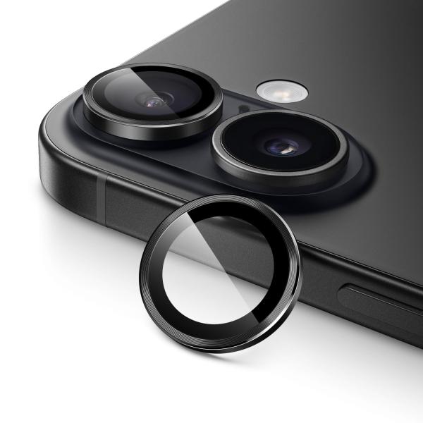 JETech iPhone 17用 カメラレンズフィルム 1セット (ブラック)