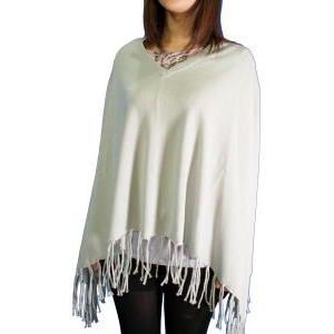 肌触りの良いポンチョ 【グレー】