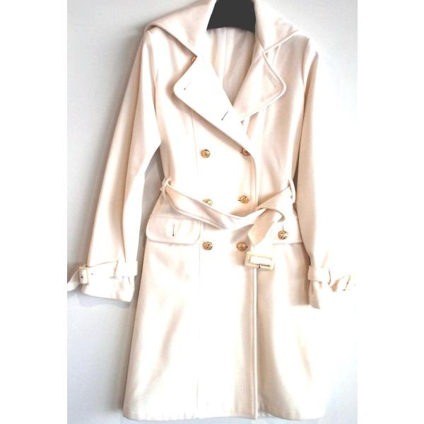 レディースデザインコート白