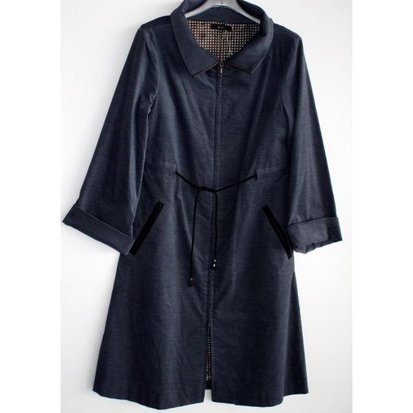 レディース棉ロングコート(サイズL)灰色