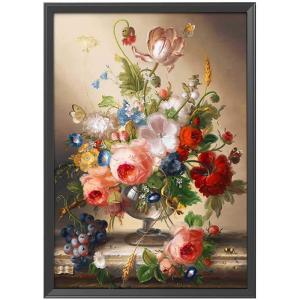 【激安挑戦/厳選品質】 クロスステッチキット 刺繍 キット 手芸キット 初心者 クロスステッチ クロス刺繍 華やかな花シリーズ 花 素敵 刺繍糸 DIY 居間 飾り