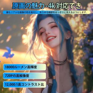 プロジェクター 家庭用 小型 1080P&4K...の詳細画像4