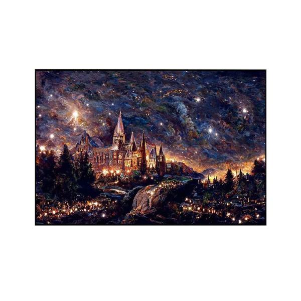 ダイヤモンドアート 星の夜 初心者 DIYビーズ絵画 簡単 大人 子供 部屋 喫茶 現代壁アート 装...