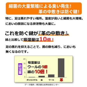 インソール 革 中敷き 消臭 本革 革靴 疲れ...の詳細画像3