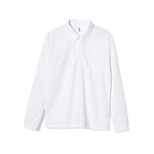 [グリマー] 長袖ポロシャツ (ポケット付) 4.4オンス ドライ ボタンダウン 00314-ABL ホワイト L (日本サイズL相当)の商品画像