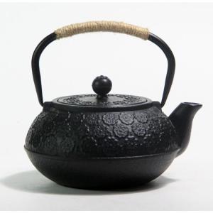 鉄瓶南部鉄器桜柄さくら伝統工芸品急須茶こし付き鉄分補給ホーローなし