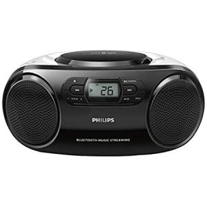 Philips Portable CD Player Boombox, Bluetooth Stereo Sound System, MP3, FM