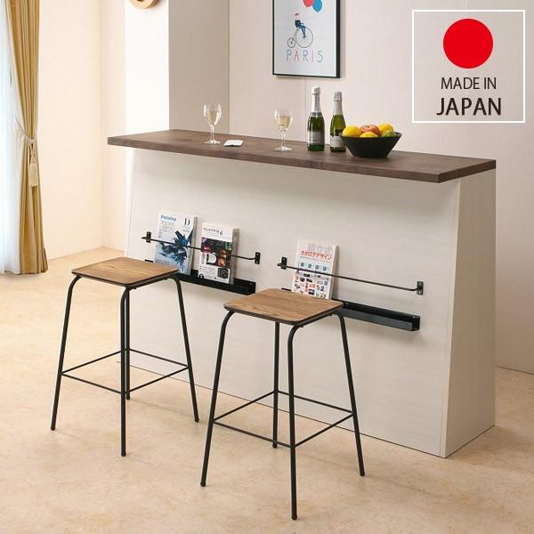 カウンターテーブル バーカウンター バーテーブル 収納 間仕切り キッチン収納 自宅 幅170cm ...