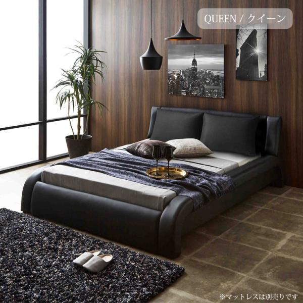 クイーンベッド ベッドフレーム クイーン ベッド ベット Q PVCレザー