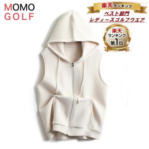 CPG GOLF 【新品】CPG フード付きアウターベスト ベージュ×黒