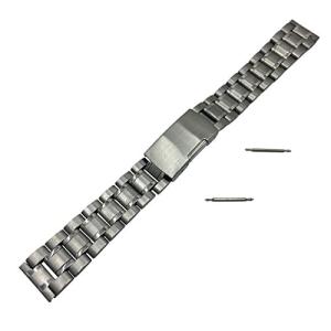 3連 ステンレス 無垢 サイドプッシュ式 腕時計 交換 ベルト 時計バンド バネ棒 付 (09，直カン 16mm)の商品画像