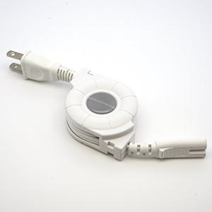 巻き取り式メガネ型電源ケーブル RETRACTABLE POWER CORD 1.0m (電源