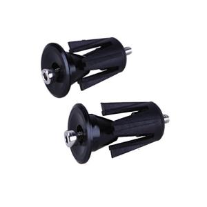 wumio 自転車 ハンドル バーエンドキャップ 1セット 黒 ネジ式 アルミ製エンドプラグで簡単ドレスアップ スッキリおしゃれに見せる