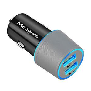 Meagoes USBカーチャージャー 2.4A急速2ポートシガーソケットチャージャー for iPhone XR/XS/XS Max/iPhoneの商品画像