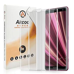 【3枚セット】 Xperia XZ3 フィルム UV全面吸着 Akcoo Sony XZ3 9H旭硝子製 タッチ感度 指紋認証対応 撥油加工 softの商品画像