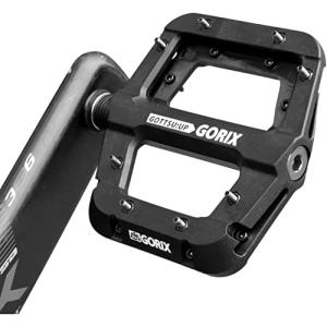 GORIX (ゴリックス) 自転車 ペダル (GX-H55) ワイド ロードバイク クロスバイク MTB 自転車 滑り止め フラット ペダル ブラックの商品画像