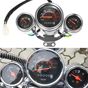 バイク オートバイ スピードメーター タコメーター 計器 距離計 メーター キット 電圧計 燃料計 汎用の商品画像