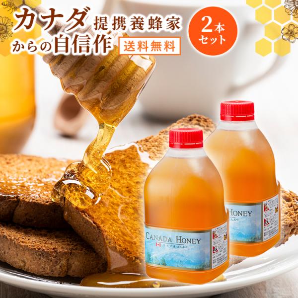カナダ産はちみつ2kg×2本 はちみつ 蜂蜜 送料無料 爆買