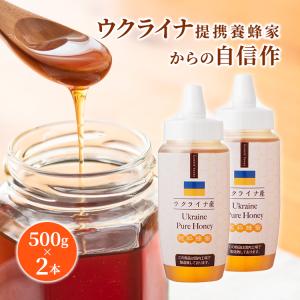 ウクライナ産はちみつ500g×2本 蜂蜜 ハチミツ 送料無料｜熊手のはちみつ