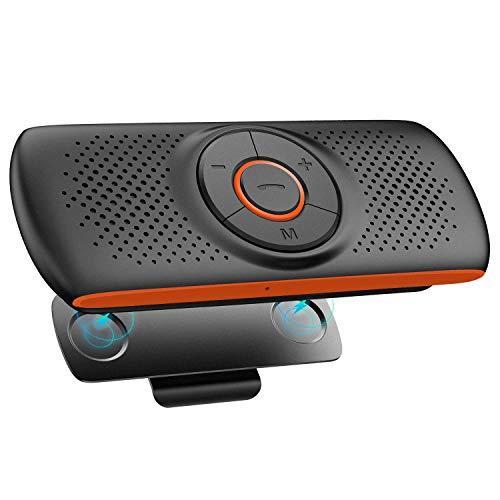 NETVIP 車載用 Bluetoothスピーカー 携帯電話 ワイヤレスポータブルスピーカーハンズフ...