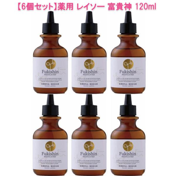 （6本セット）薬用 レイソー 富貴神 120ml 育毛剤(和漢植物エキス配合 抜け毛 細毛 増毛 円...