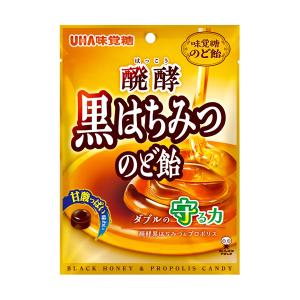 UHA味覚糖 醗酵黒はちみつのど飴 80g（個装紙込み） 72コ入り