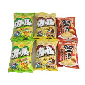 お菓子 詰め合わせ(地域限定送料無料)西日本限定！明治カール【4コ】・カルビー堅あげポテト九州しょうゆ【2コ】さんきゅーマーチ(omtma7183k)｜39march